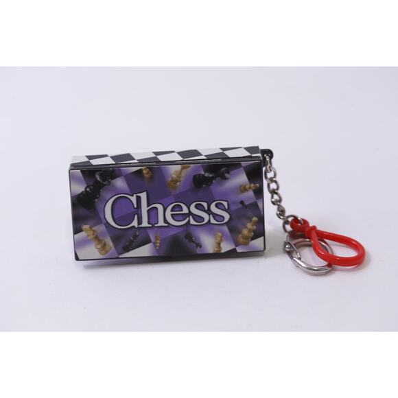 Chess Keychain, Basic Fun Mini Game, Travel, Portable, Vintage, ~ 251013-WH 1372 - Picture 1 of 2